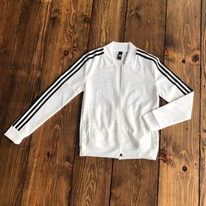 White Adidias light weight sports jacket